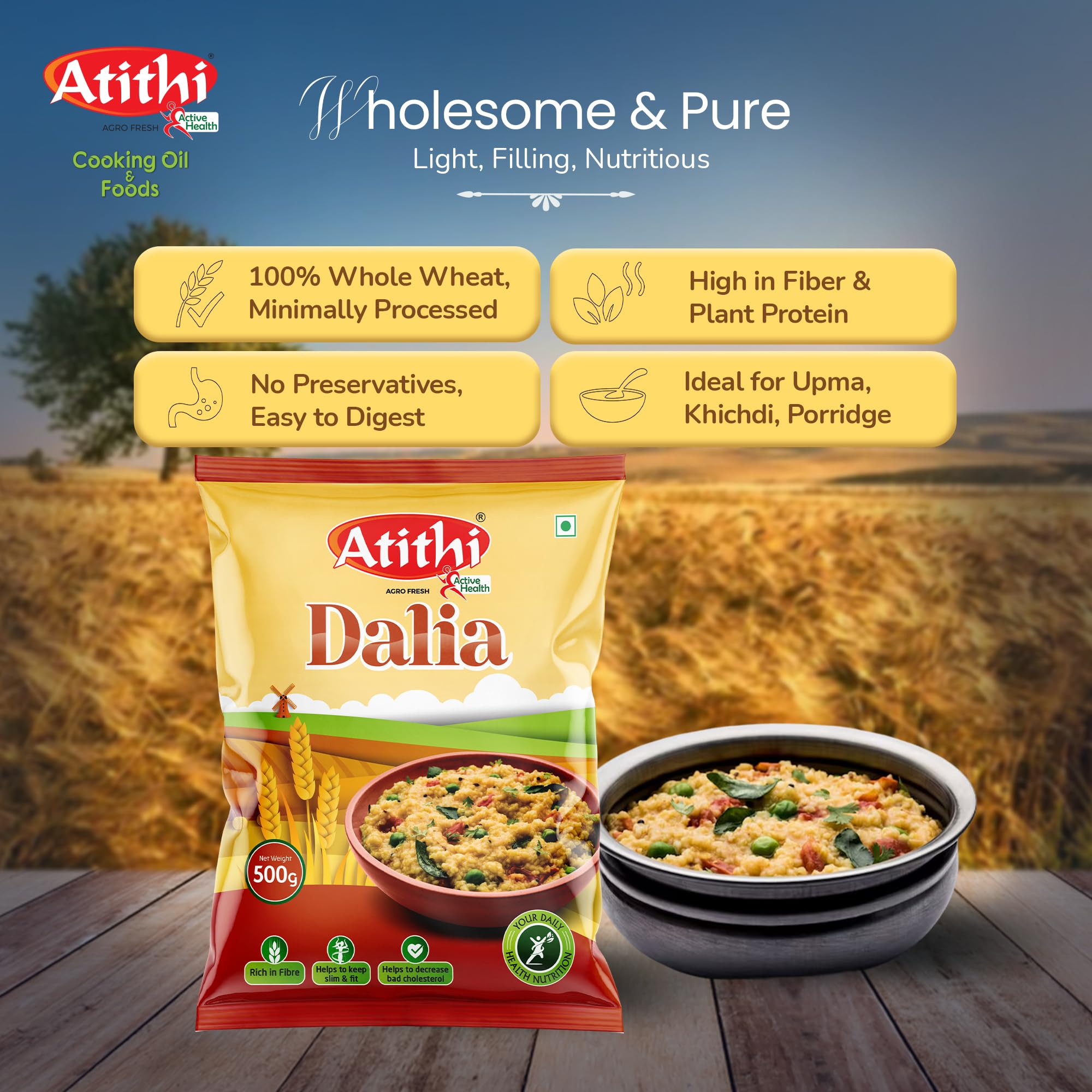 Atithi Wheat Dalia