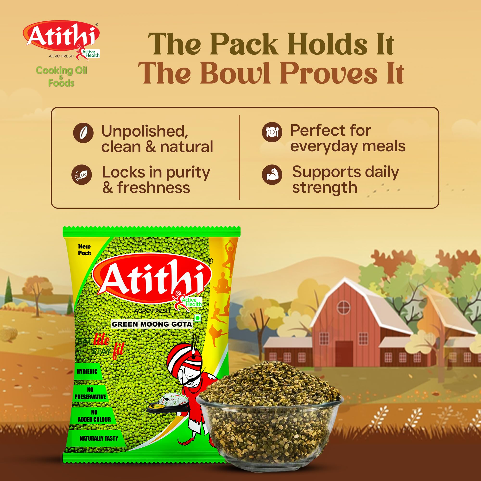Atithi Premium Green Moong (Sabut)