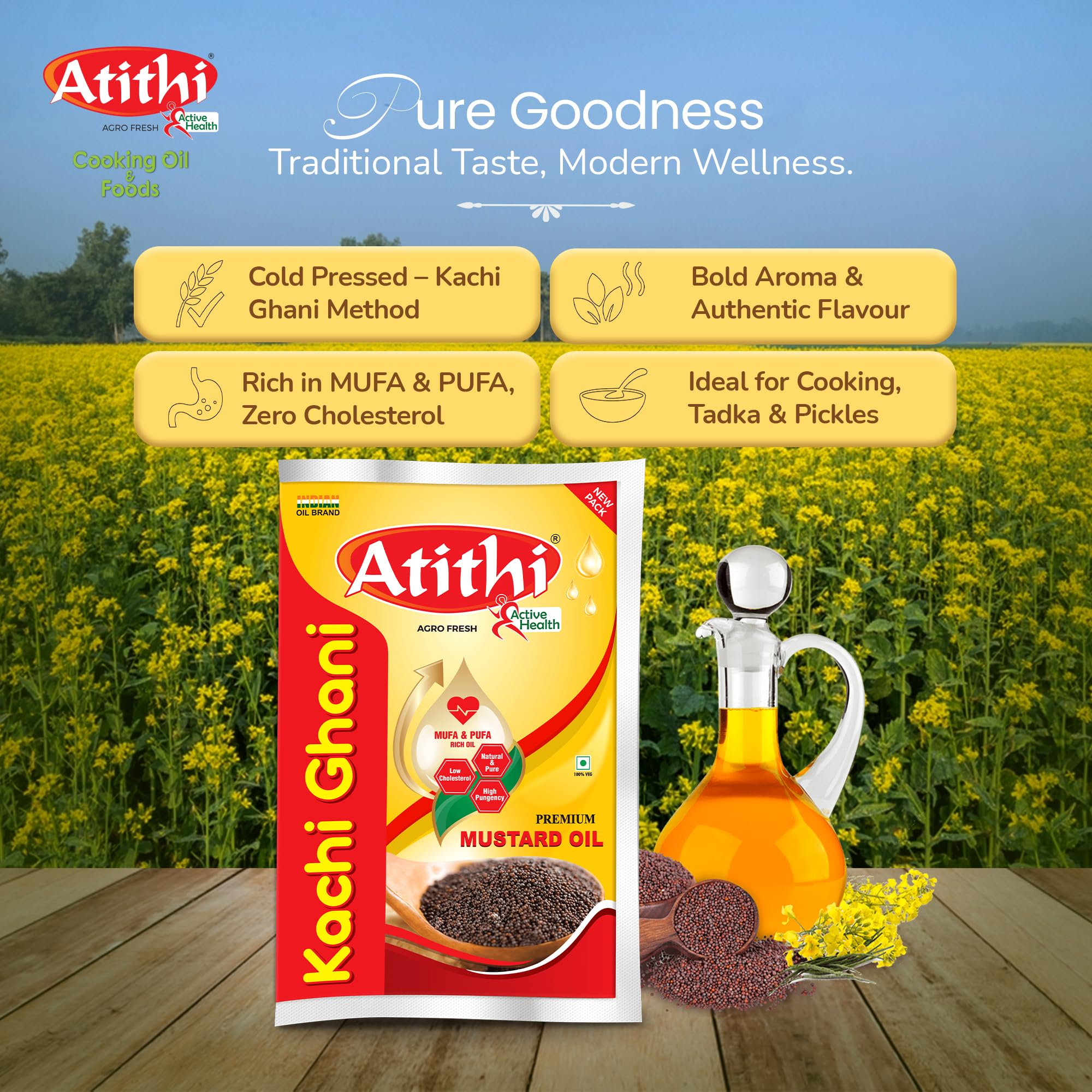 Atithi Premium Kachi Ghani Mustard Oil
