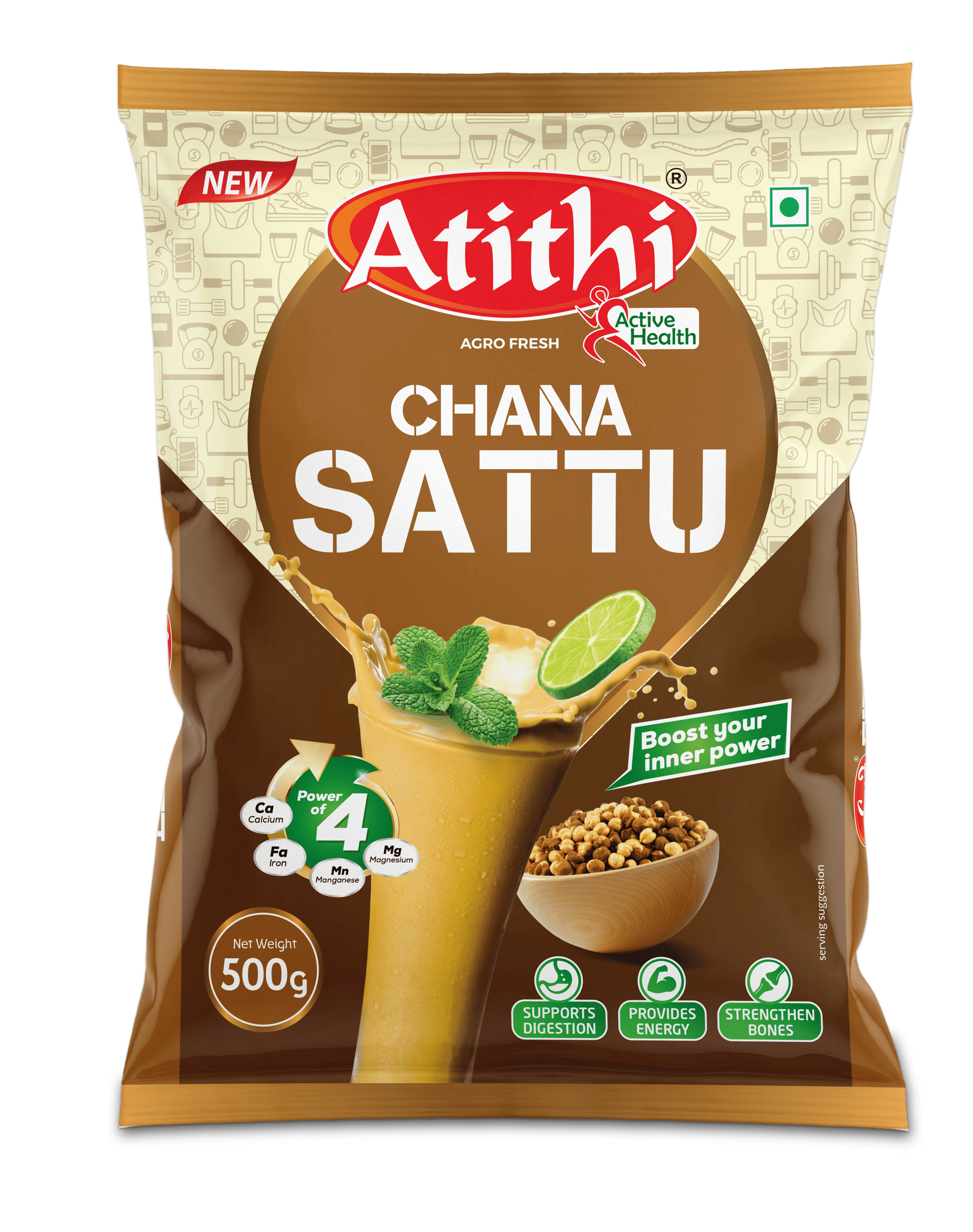 Atithi 100% Pure Chana Sattu (Hand Roasted)