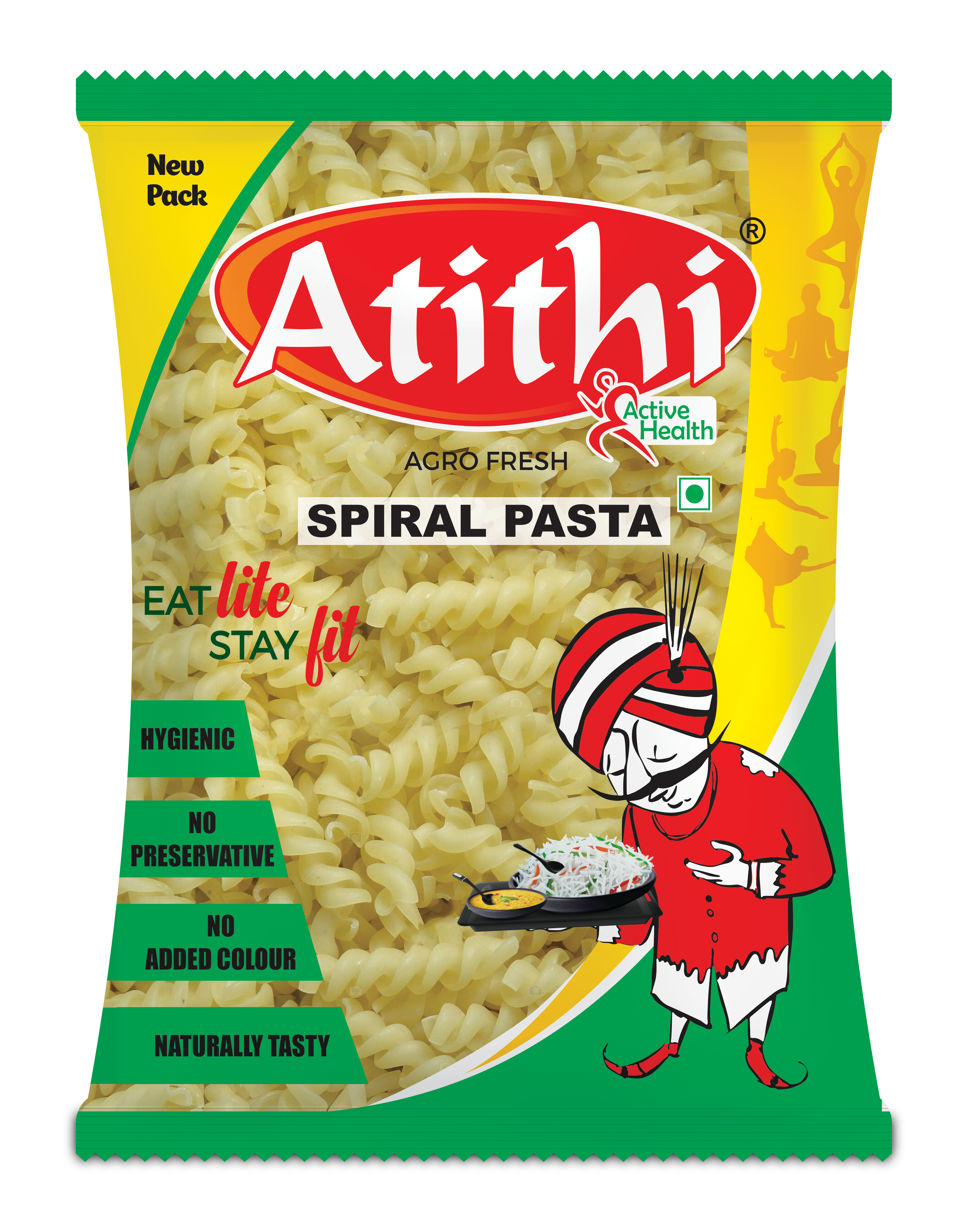 Atithi Sooji Spiral Pasta (100% Sooji)