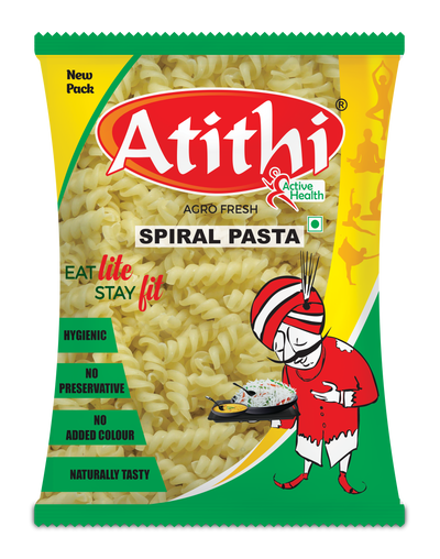 Atithi Sooji Spiral Pasta (100% Sooji)